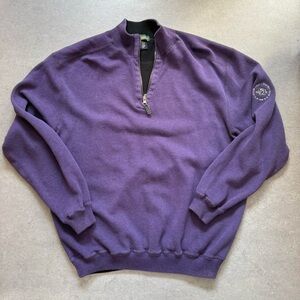 Men's Purple Half-Zip Sweater